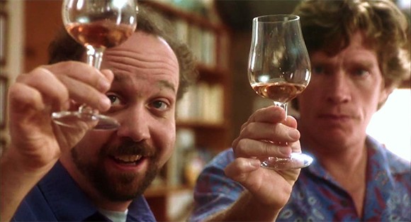 Paul Giamatti, left, and Thomas Haden Church portrayed two friends on a roadtrip through Santa Barbara County wine country in the 2004 Oscar-winning film "Sideways."