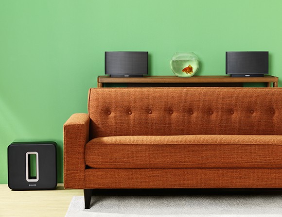 Santa Barbara-based wireless music gear Sonos’ Play5 and Sub speakers. (Sonos media photo)