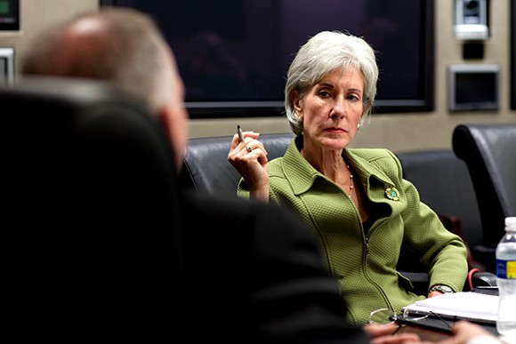 Kathleen Sebelius at an HHS meeting in 2009. (White House media photo)