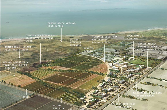 A map of the proposed layout for the 235-acre area of Ormond Beach where an agricultural research center could take shape. (Courtesy image)