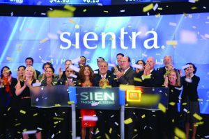 Sientra officials celebrate being listed on the Nasdaq after an IPO in October 2014.