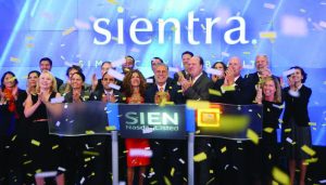 Sientra executives celebrate being listed on the Nasdaq after an IPO in October 2014.