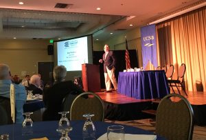 Dan Walters of the Sacramento Bee speaks at the UCSB North County Economic Forecast in Santa Maria on May 6.