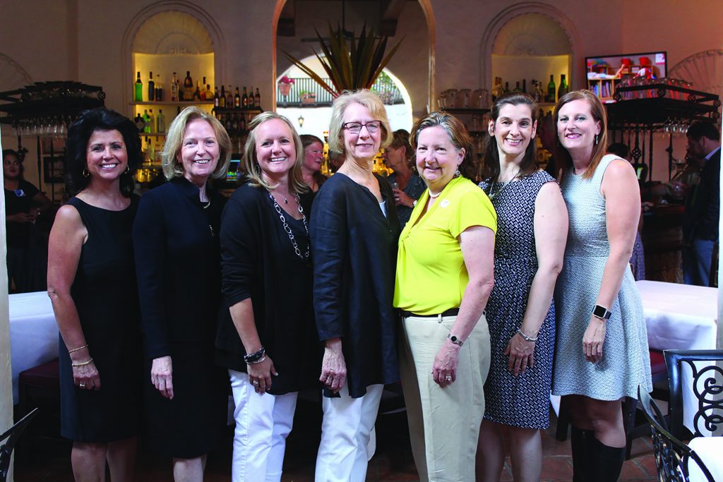 Board chairs for the Channel Islands YMCA and its seven regional branches, from left to right: Bertha Foxen, Stuart C. Gildred Family YMCA; Sally Irving, Channel Islands YMCA; Jaylon Letendre, Santa Barbara Family YMCA; Yonie Harris, Youth and Family Services YMCA; Lucy Thoms-Harrington, Lompoc Family YMCA; Annick Faict, Camarillo Family YMCA and Danielle Brinkman-Vera, Ventura Family YMCA. Not pictured is Mike Denver, chair of the Montecito Family YMCA. 